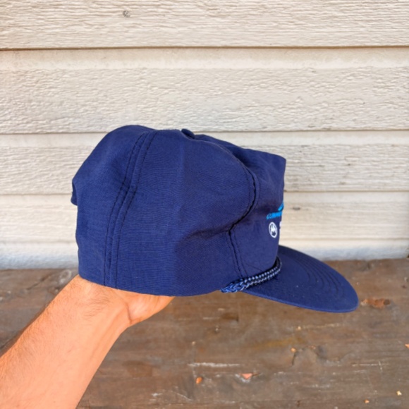 vintage MOTOROLA 2 way radio trucker hat snapback rope - Picture 3 of 6